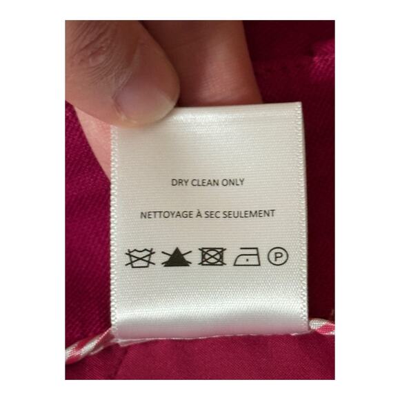 Veronica Beard shorts Noemi linen blend dark pink size 2 - Picture 5 of 6